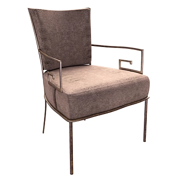 Skylar Bernhardt Metal Armchair: Minimalism, High-Tech, Modern 3D model image 1 