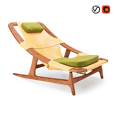 Arne Tidemand Ruud Lounge Chair: Iconic Scandinavian Designer Piece 3D model image 1 