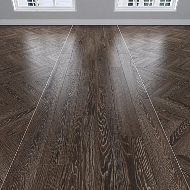  Oak Parquet: Herringbone, Linear, Chevron 3D model image 1 