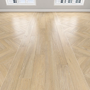 Sand Oak Parquet: Herringbone, Linear, Chevron 3D model image 1 