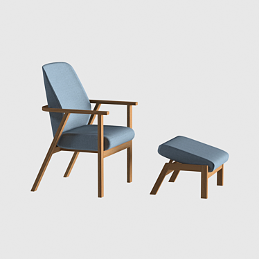 Sleek TON Santiago Armchair: Exceptional Design & Comfort 3D model image 1 