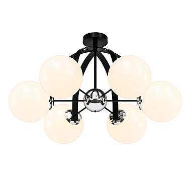 Modern Industrial Ceiling Chandelier 3D model image 1 