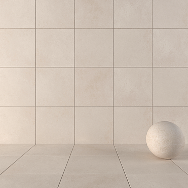 Concrete Core Beige Wall Tiles 3D model image 1 