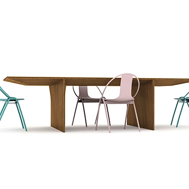 AVA Table: Stylish and Spacious 3D model image 1 