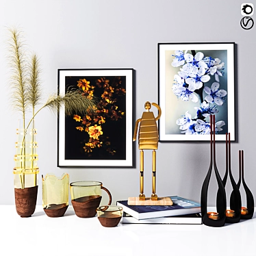 Elegant Decor Set 3D model image 1 