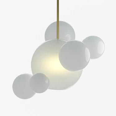 Inodesign Bolle Milk 6 40.2213-0:
Modern Brass Pendant Light 3D model image 1 