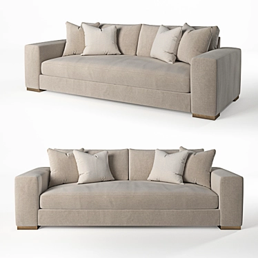 Doniel Modern Classic Beige Sofa 3D model image 1 