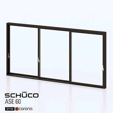 Schuco ASE 60: Versatile Sliding System 3D model image 1 