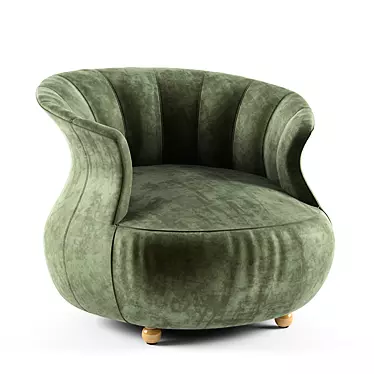 Modern Green Armchair: 3Dmax Model 3D model image 1 