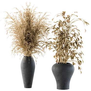 Botanical Bliss: Dry Plants Set 3D model image 1 