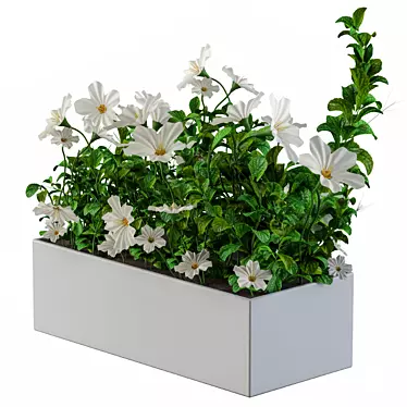 Elegant White Flower Bouquet 3D model image 1 