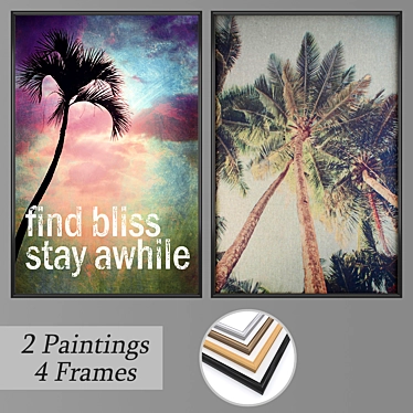 Gallery Collection: Set of 2 Wall Paintings 3D model image 1 