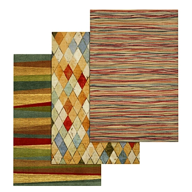 High-Quality Carpet Set: 3 Variations 3D model image 1 