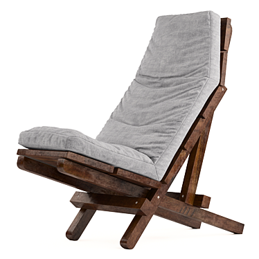 Stylish Outdoor Lounger 3D model image 1 