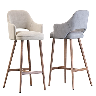 Modern Comfort: Costanza Barstool 3D model image 1 