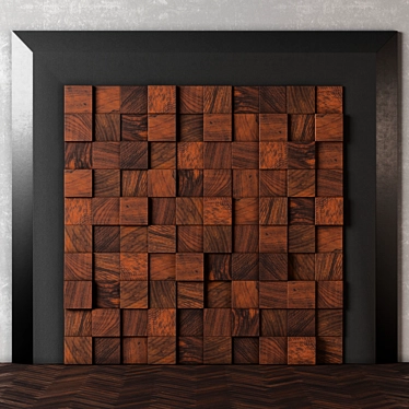Wood Wall Decor Panel 3D model image 1 