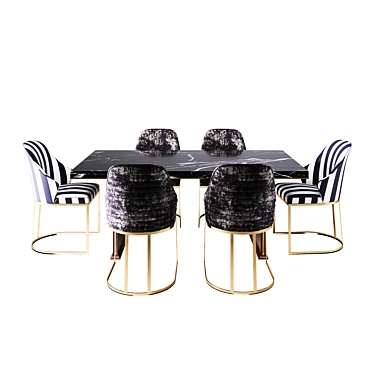 Turkish Luxury Dining Table by Yildizmobilya 3D model image 1 