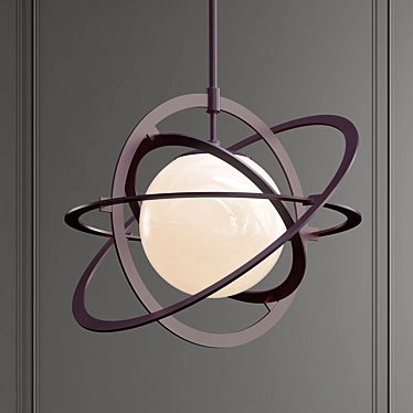 Modern Sputnik Chandelier - Elegant Lighting Fixture 3D model image 1 