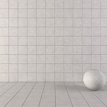 Nord Grey Concrete Wall Tiles 3D model image 1 