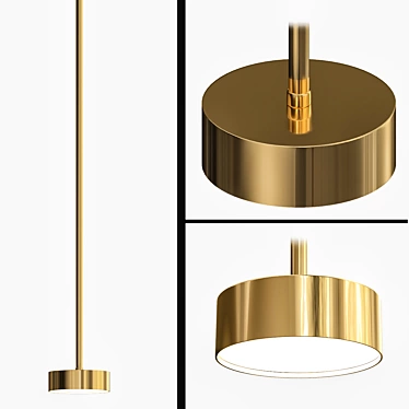 Golden Glow Lamp 3D model image 1 