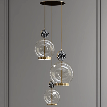 Rosa Cluster Pendant Lamp 3D model image 1 