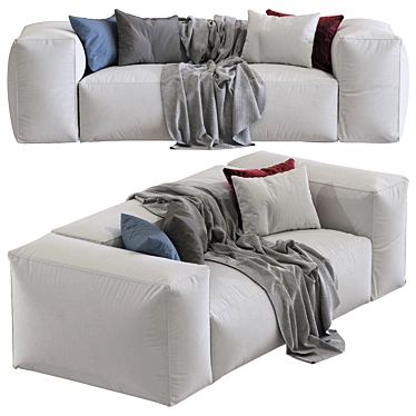 Modular Garden Sofa: Mediterranean Comfort 3D model image 1 