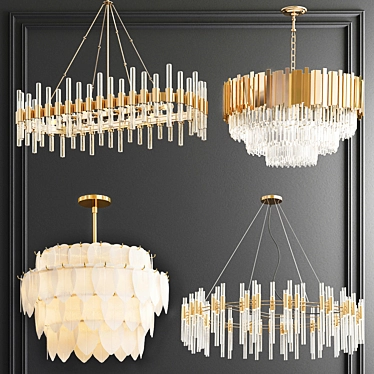 Glamorous Chandelier Collection: Exquisite Elegance 3D model image 1 