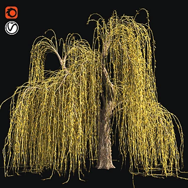 Whispering Willow Autumn Tree 3D model image 1 