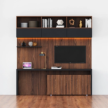  Modern TV Stand 2200mm - V-Ray Compatible 3D model image 1 