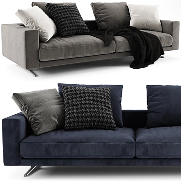 Elegant Comfort: Flexform Campiello Sofa 3D model image 1 