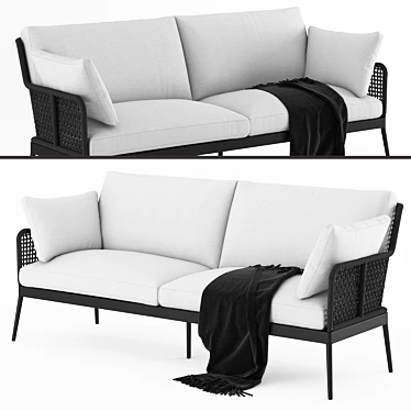 Sleek Somerset Outdoor Sofa 3D model image 1 