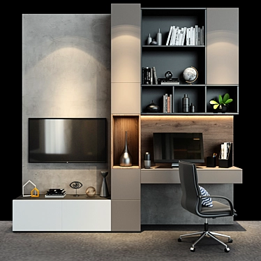 Modern Storage Solution for Home: Cabinet 052 3D model image 1 
