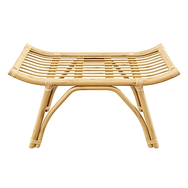 Rattan Bliss Bench 3D model image 1 