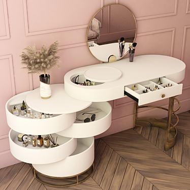 Elegant Dressing Table 3D model image 1 