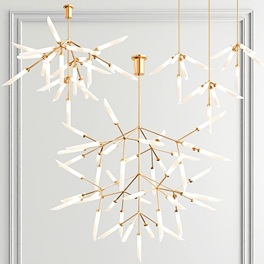 Spur Grande Chandelier: Elegant Lighting Collection 3D model image 1 