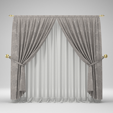 Golden Touch Curtain 3D model image 1 