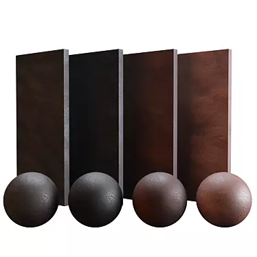 Brown Plain Leather Texture 3D model image 1 