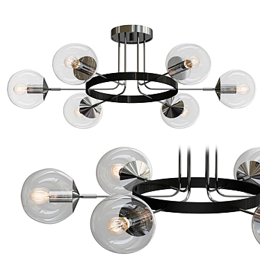 Transparent Balls Ceiling Light 3D model image 1 