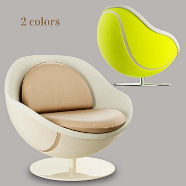 Volley Tennis Ball Lounge Chair 3D model image 1 