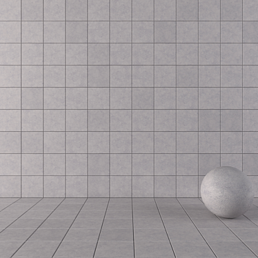 NIRVANA Grey Concrete Wall Tiles 3D model image 1 