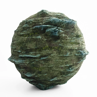 Damaged Cliff Rocks: PBR VRay Material 3D model image 1 