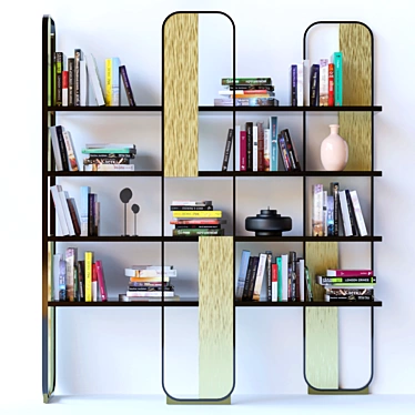 Modern Shelf: Books & Decor 3D model image 1 