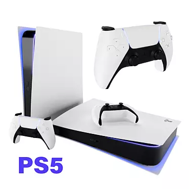 Next-Level Gaming Experience: PS5 Console by Sony 3D model image 1 