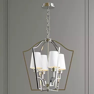 Elegant Lantern Chandelier 3D model image 1 