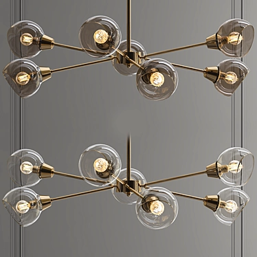 Sleek Sputnic Loft Pendant 3D model image 1 