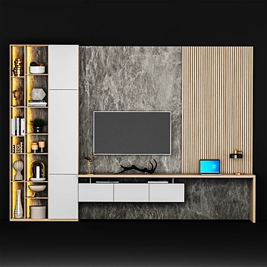 Sleek TV Stand: Modern Design 3D model image 1 