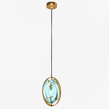 Isendo 45.2881 Modern Brass Pendant Light 3D model image 1 