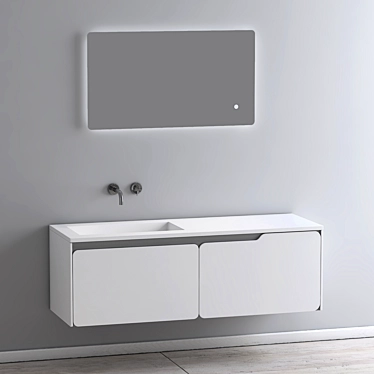 SOLIDO Modern Bathroom Cabinet 3D model image 1 