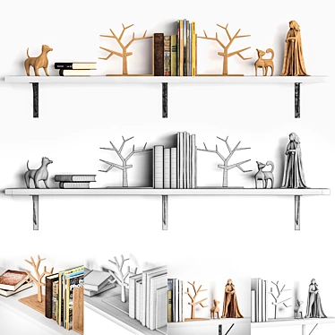 Corona 3.2 Book Decor Set 3D model image 1 