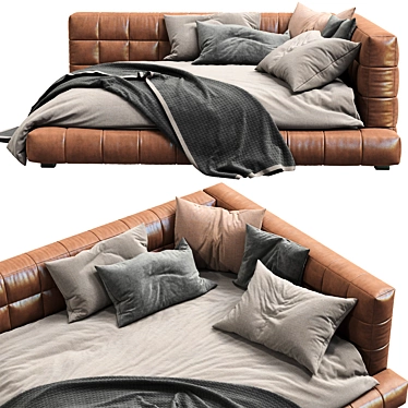 Baldwin Lounge Corner Upholstered Bed 3D model image 1 